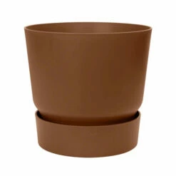 Selvvanningspotte Greenville Elho - Ø40 Cm, Brun