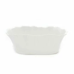 Skål Sadie - Lengde 30 Cm, Hvit